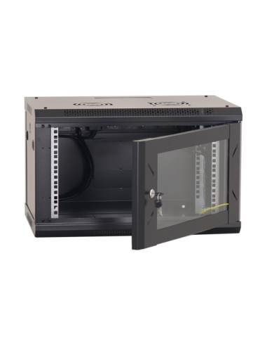 Rack perete 6U 19" 600x450, negru