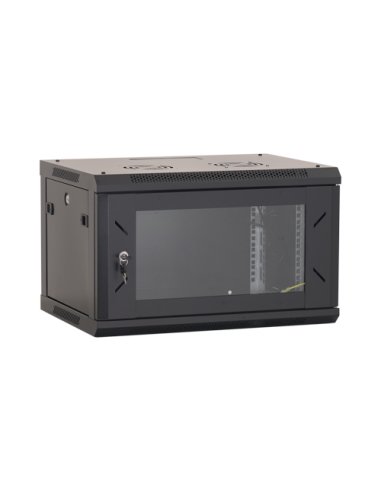 Rack perete 6U 19" 600x450, negru
