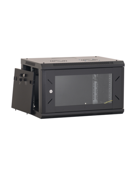 Rack perete 6U 19" 600x450, negru